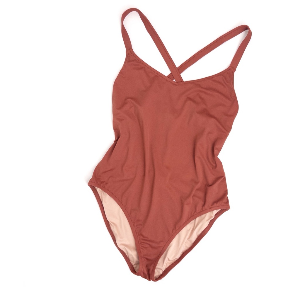 Madewell Rust One-Piece Swimsuit - Picture 5 of 12